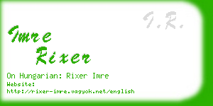 imre rixer business card